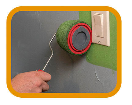 Rodillo de pintura recargable con palo extensible para áreas difíciles