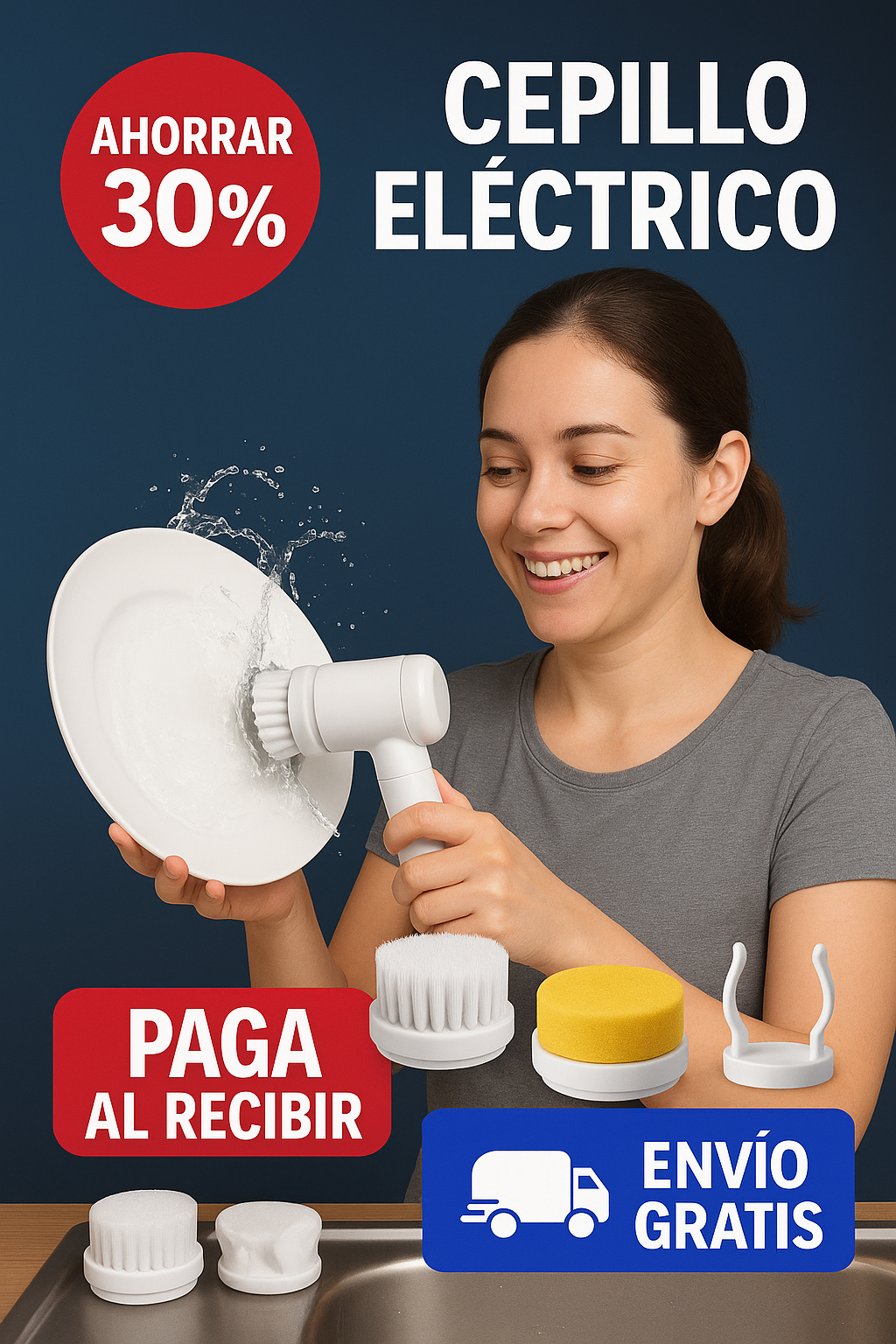 cepillo electrico para lavar platos